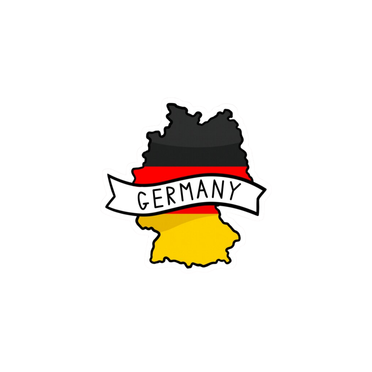 Pegatina Bandera Mapa Alemania