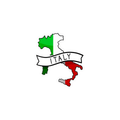 Pegatina Bandera Mapa Italia