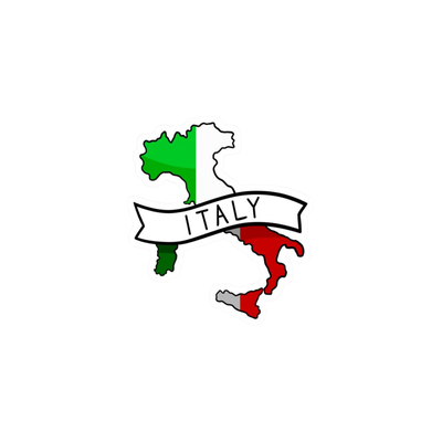 Pegatina Bandera Mapa Italia