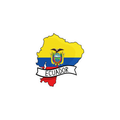 Pegatina Bandera Mapa Ecuador