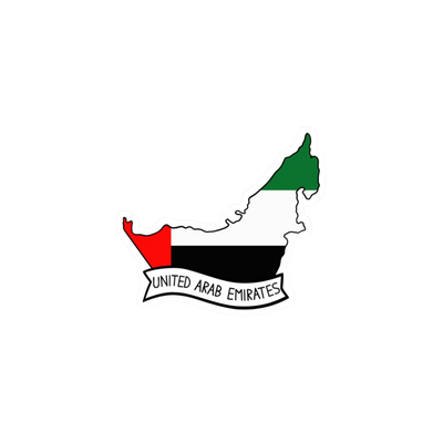 Pegatina Bandera Mapa Emiratos Árabes Unidos