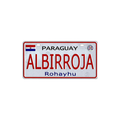 Pegatina Patente Paraguay Albirroja
