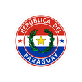 Pegatina Bandera Paraguay Redonda