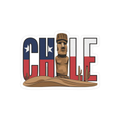 Pegatina Chile Moái Bandera