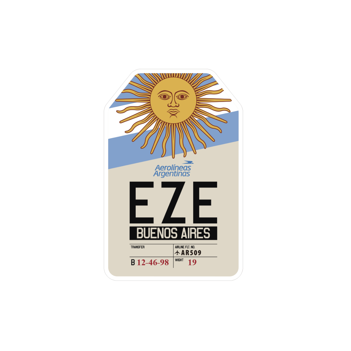 Pegatina Ezeiza Argentina