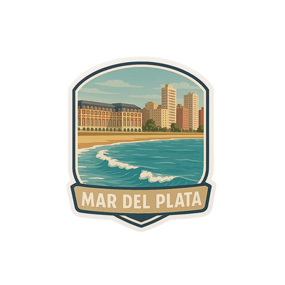 Pegatina Paisaje Mar del Plata