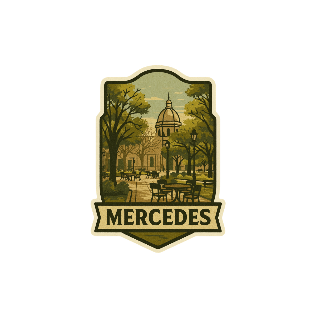 Pegatina Paisaje Mercedes