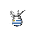Pegatina Mate Bandera Uruguay