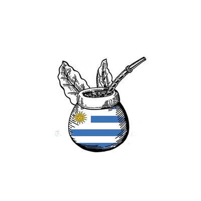 Pegatina Mate Bandera Uruguay