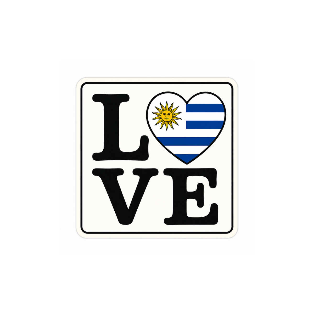 Pegatina "LOVE" Uruguay