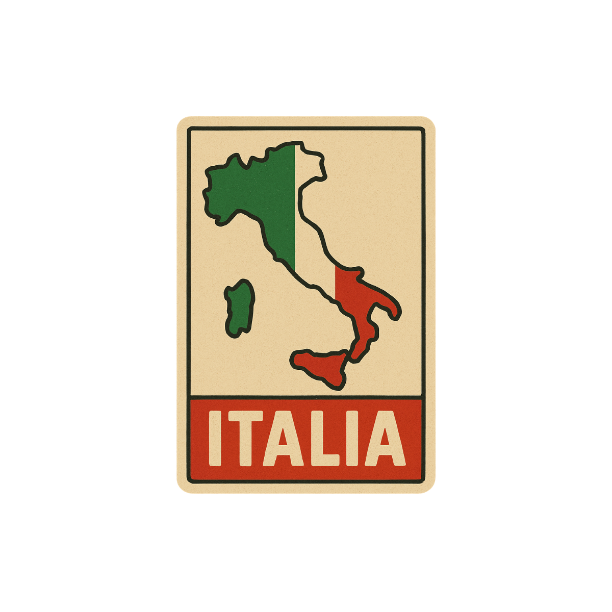 Pegatina Mapa cuadro Italia