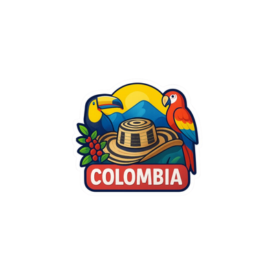 Pegatina Sombrero Colombia