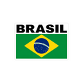 Pegatina Bandera Brasil con Nombre