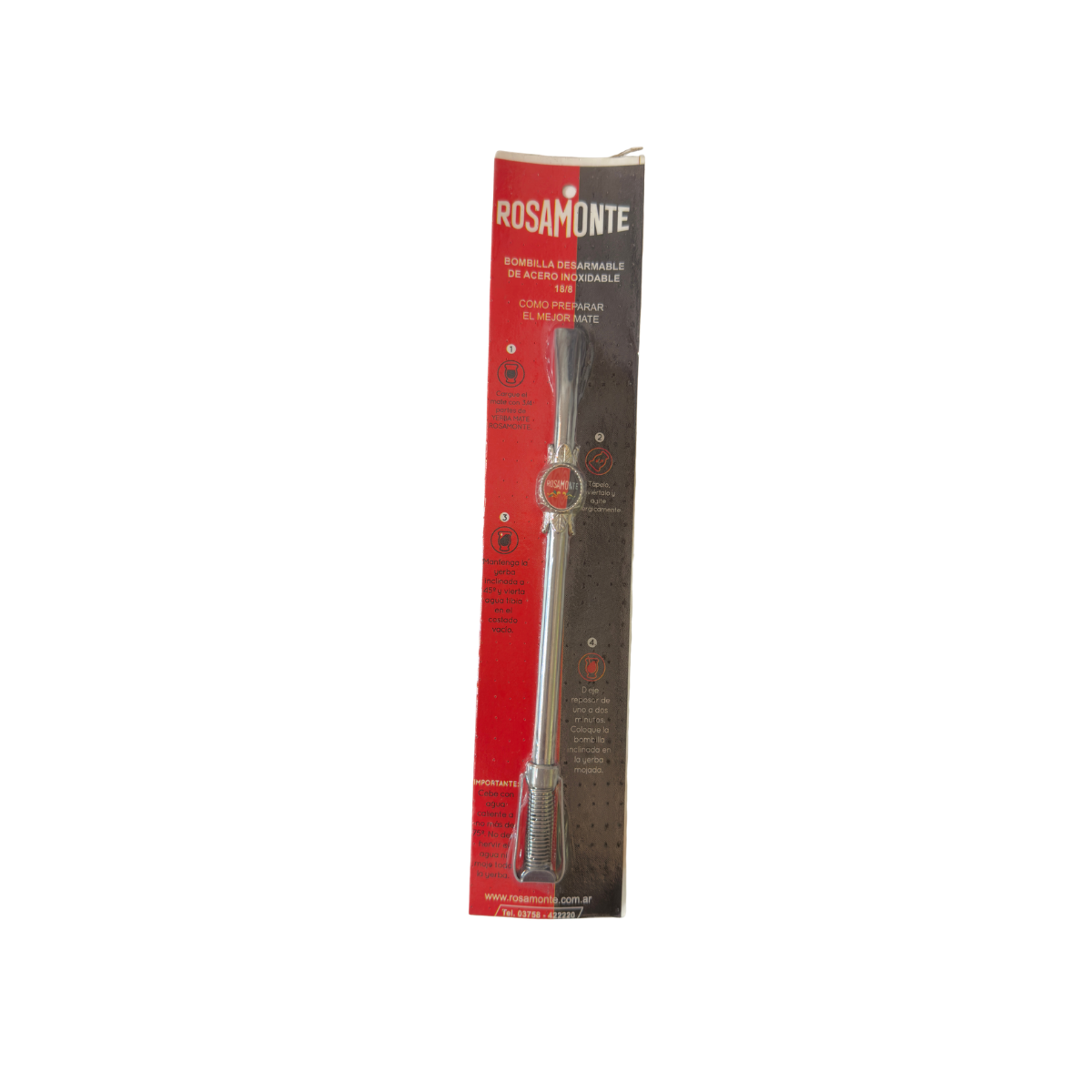 Bombilla Rosamonte Resorte 19cm