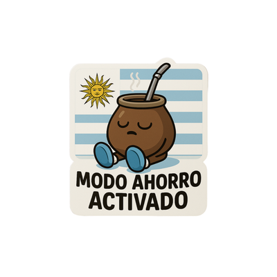 Pegatina "Modo Ahorro Activado" Uruguay