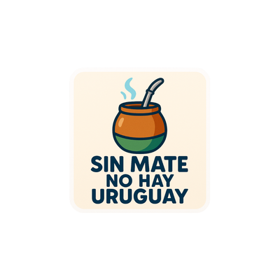 Pegatina "Sin Mate No Hay Uruguay"