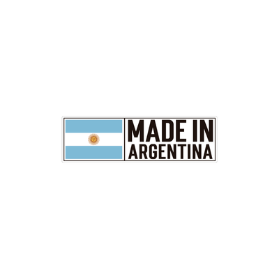 Pegatina "Made In Argentina" con Bandera