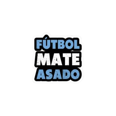 Pegatina Fútbol Mate Asado