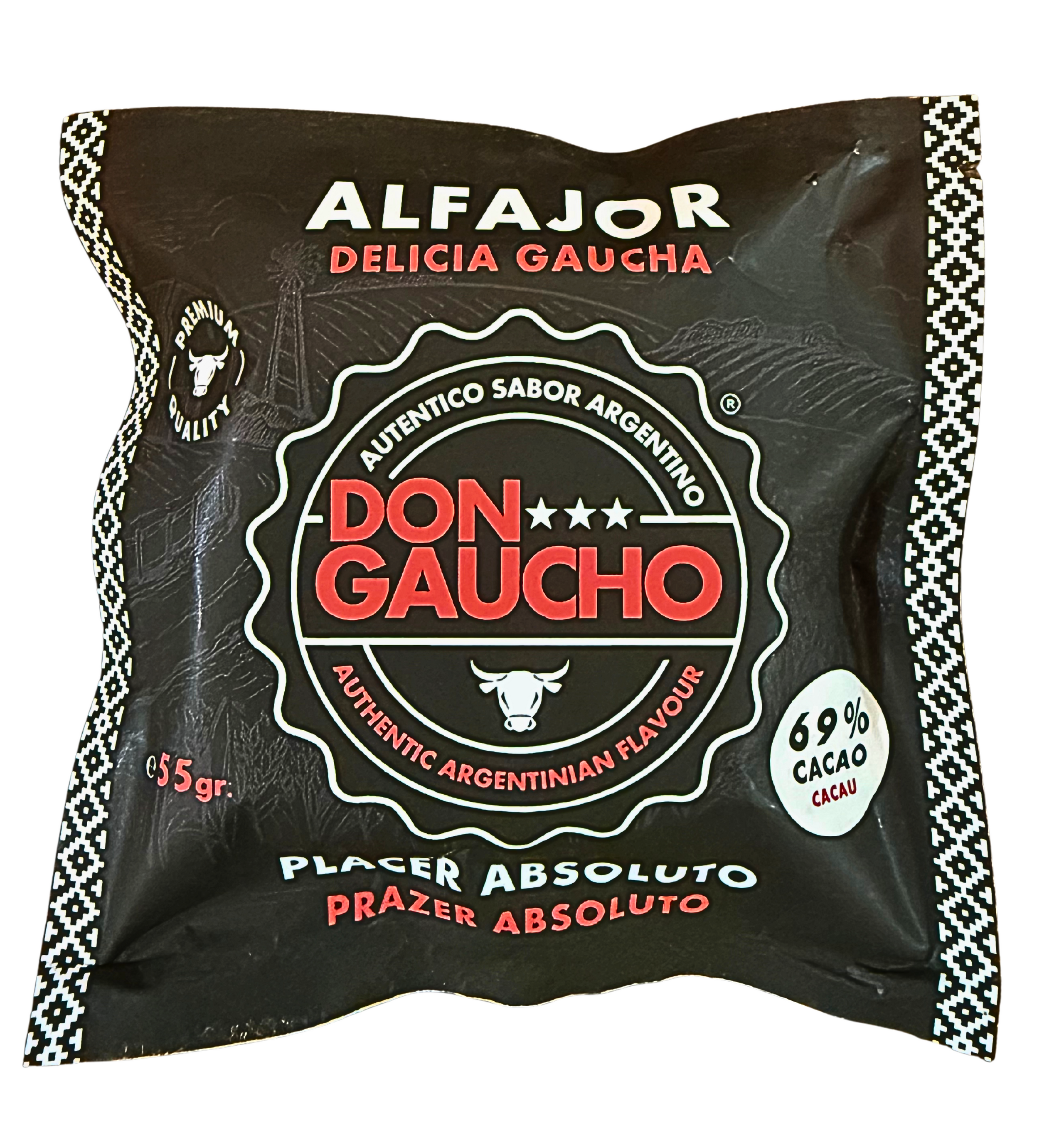 Alfajor Don Gaucho chocolate negro 69% cacao unidad
