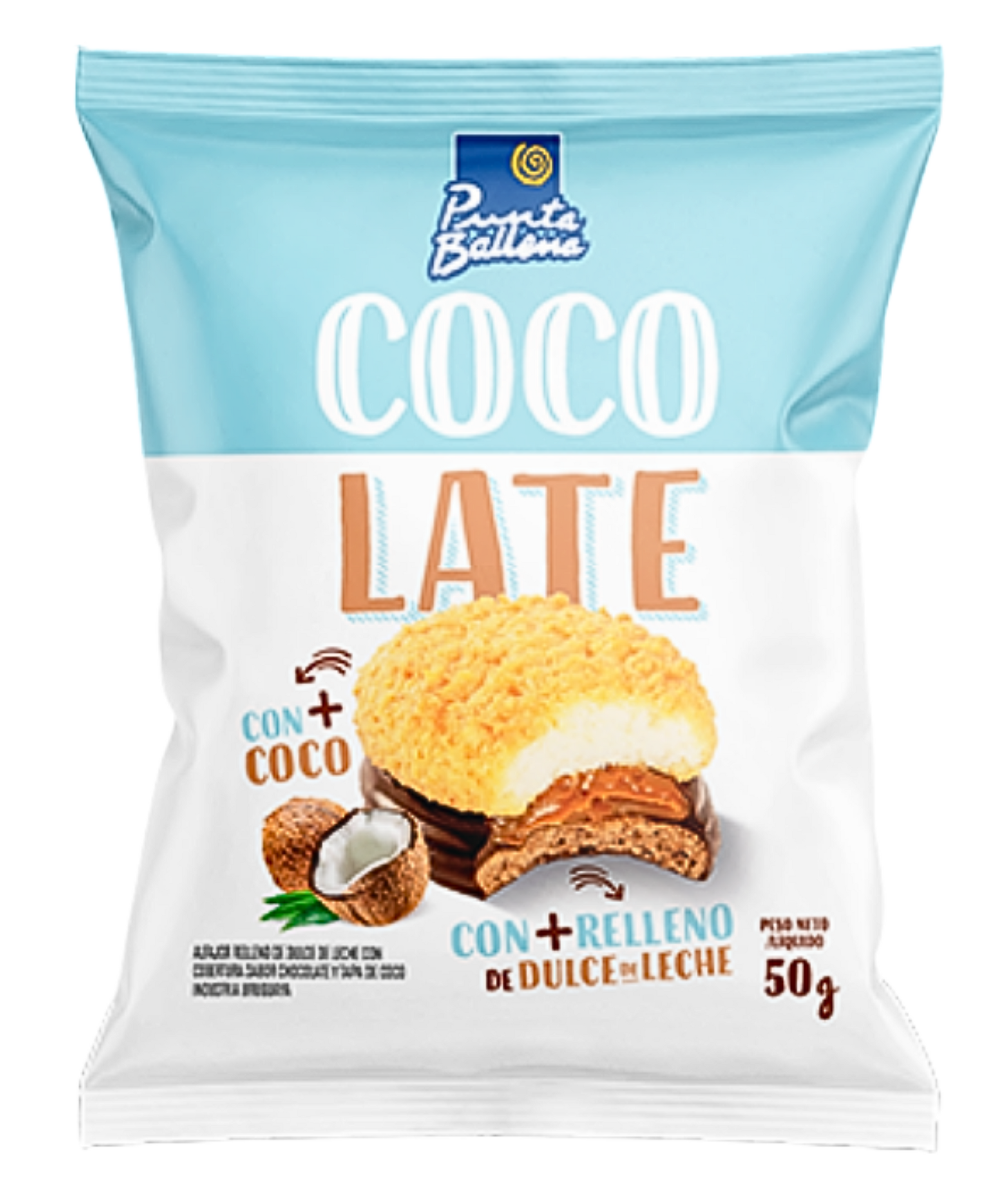 Alfajor Punta Ballena Coco Late 50 gr