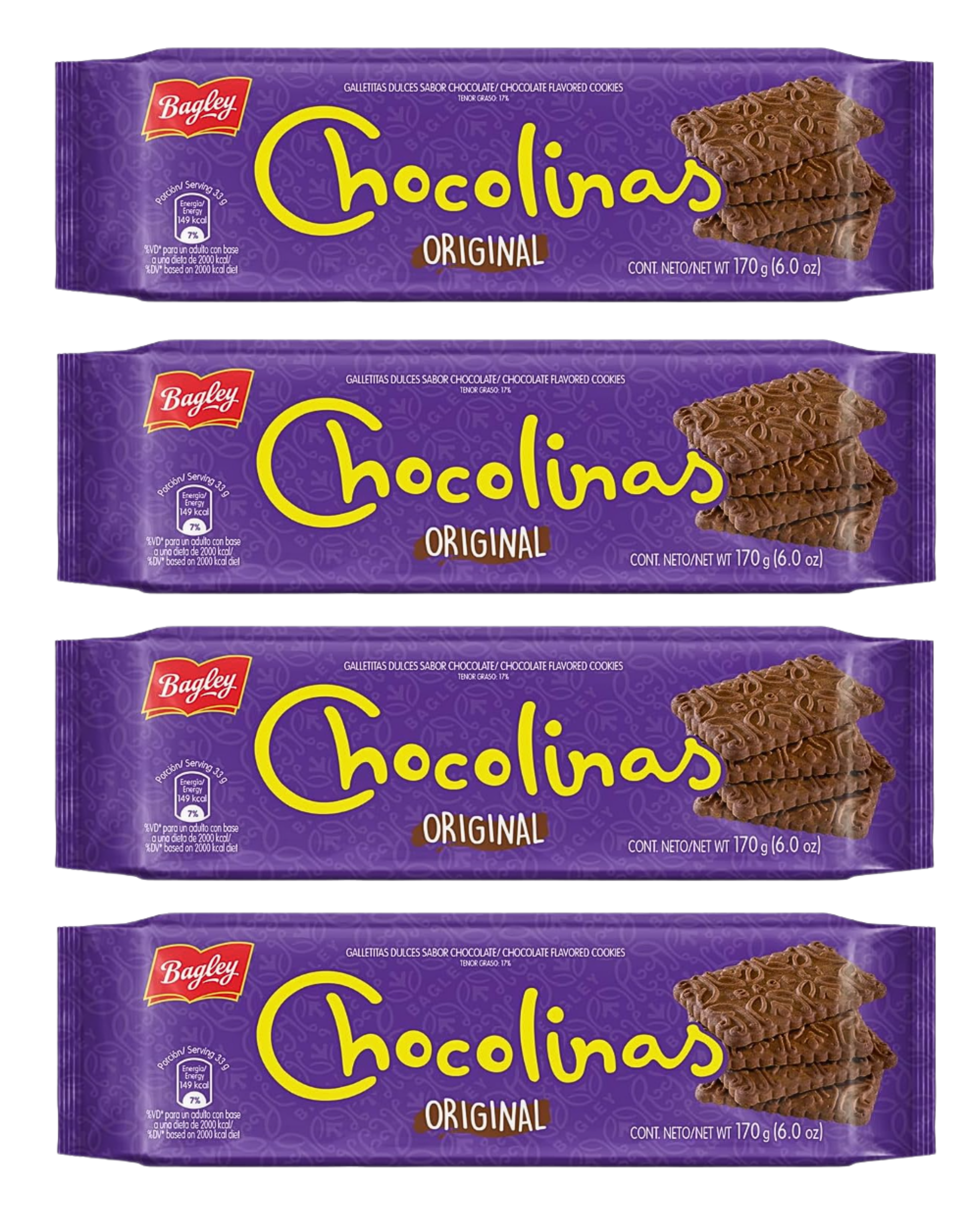 Galletitas Chocolinas 170 gr PROMO 4 unidades