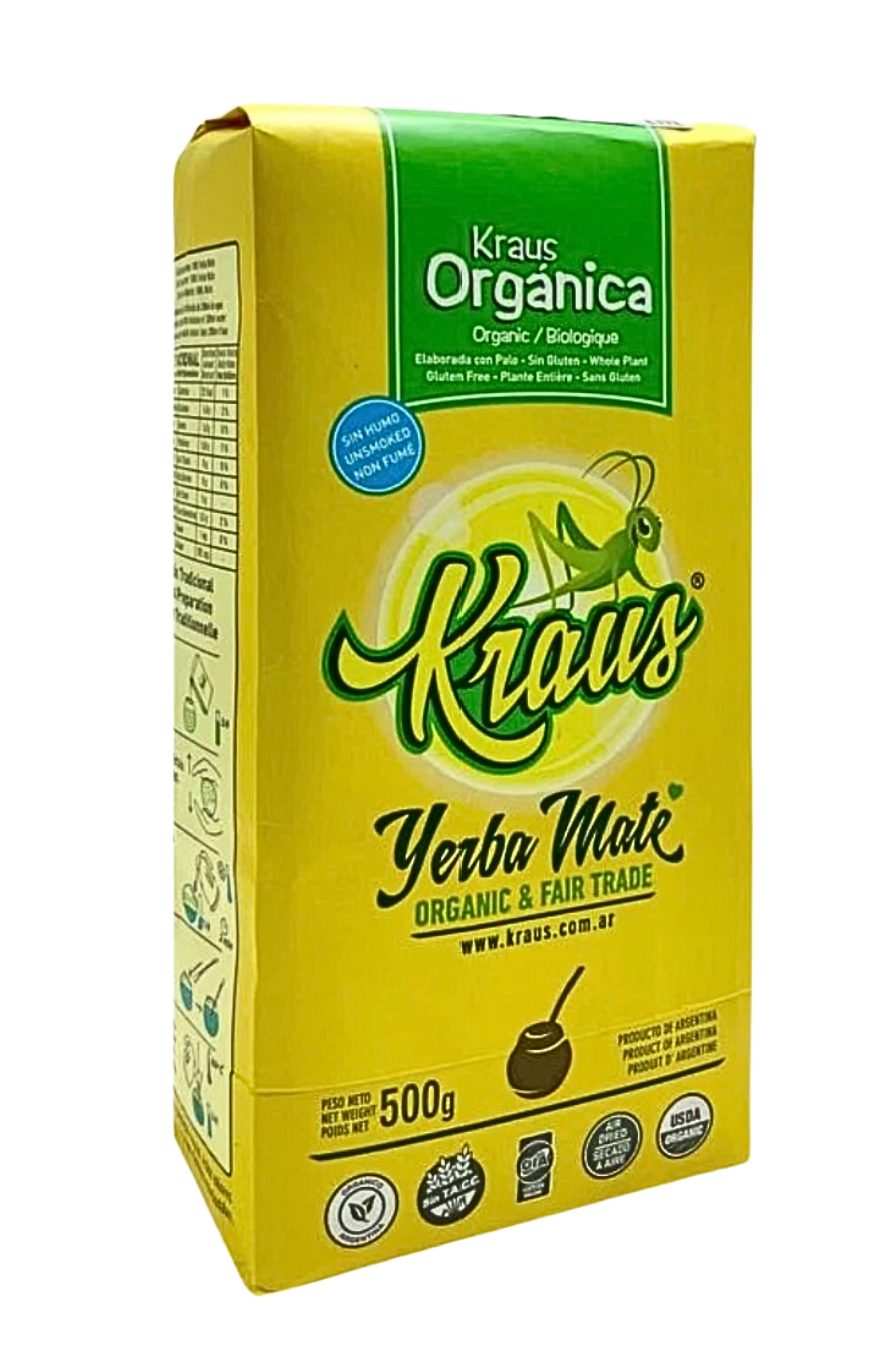 Yerba Mate Kraus Orgánica 500 gr