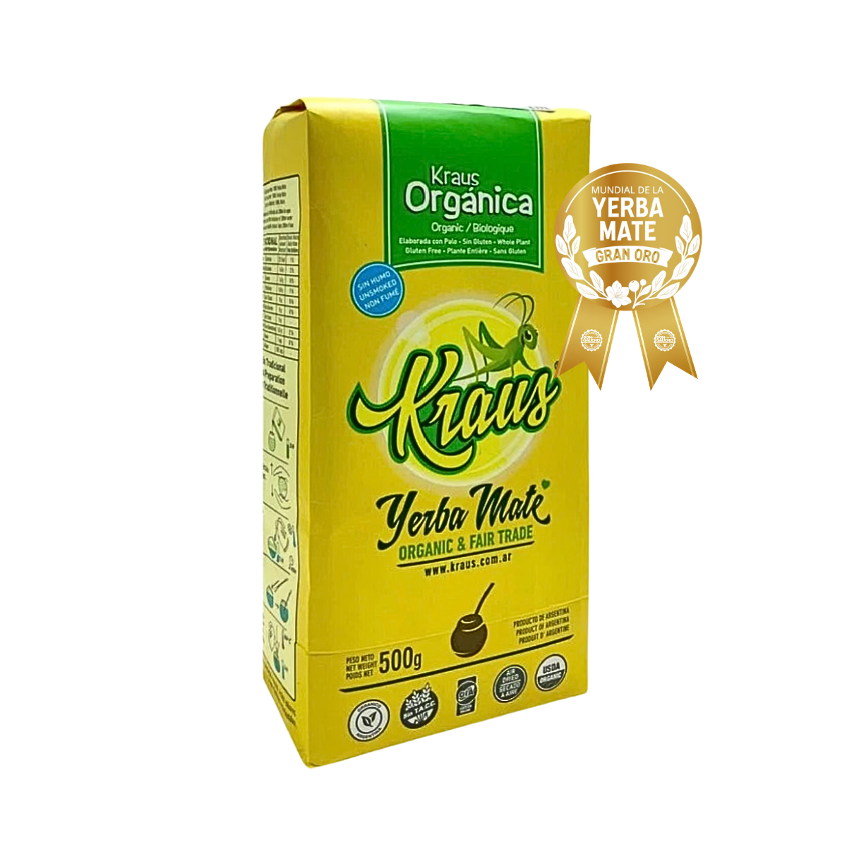 Yerba Mate Kraus Orgánica 500g