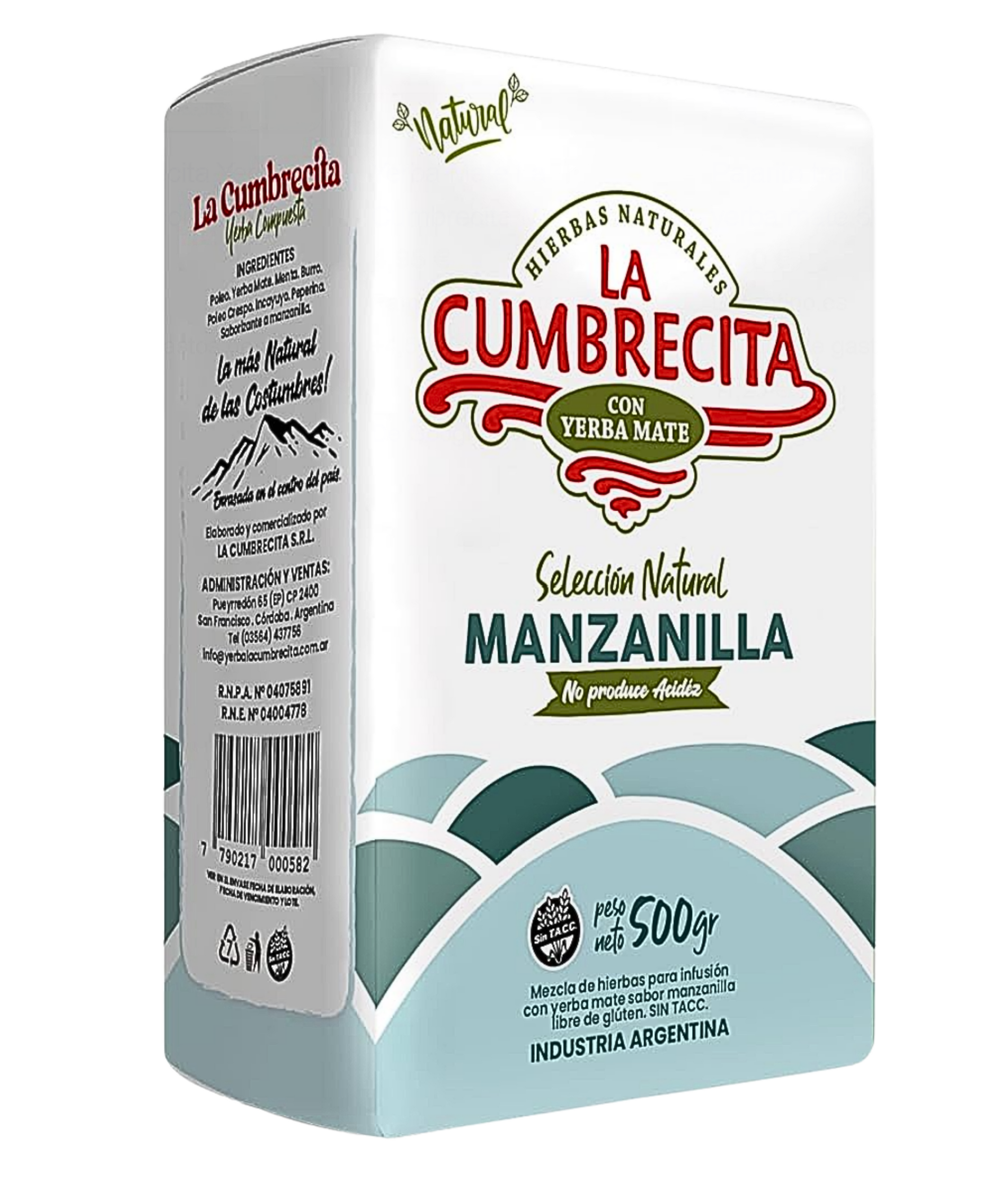 Yerba Mate La Cumbrecita Manzanilla 500 gr