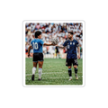 Pegatina Maradona y Messi pelota