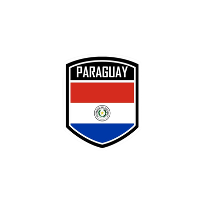 Pegatina Bandera Paraguay Escudo