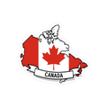 Pegatina Bandera Mapa Canadá