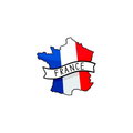 Pegatina Bandera Mapa Francia