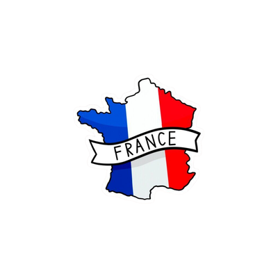 Pegatina Bandera Mapa Francia