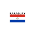 Pegatina Bandera Paraguay con Nombre
