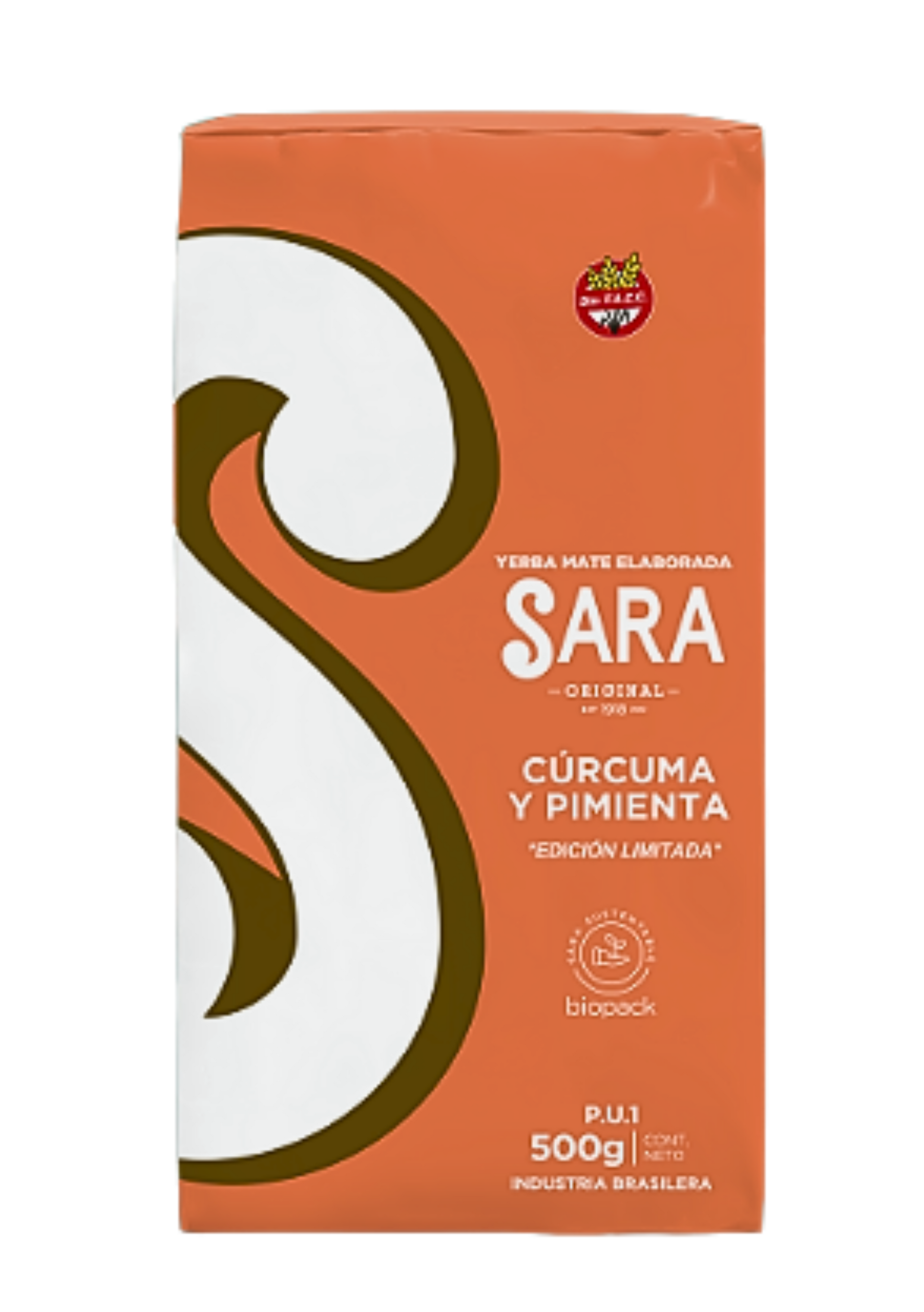 Yerba Mate Sara Cúrcuma y Pimienta 500 gr