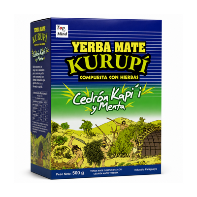 Yerba Mate Kurupí Cedrón Kapi y Menta 500g