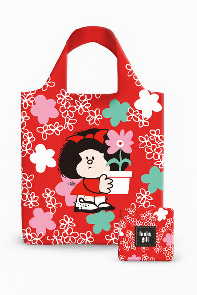 Bolsa plegable Mafalda flores