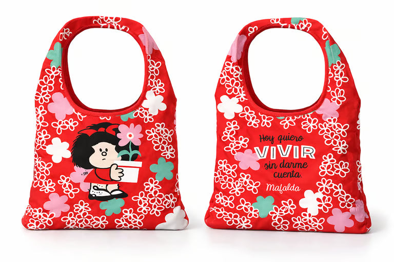 Bolsa plegable Mafalda flores
