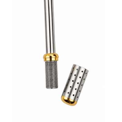 Bombilla con filtro interno acero inox 17cm