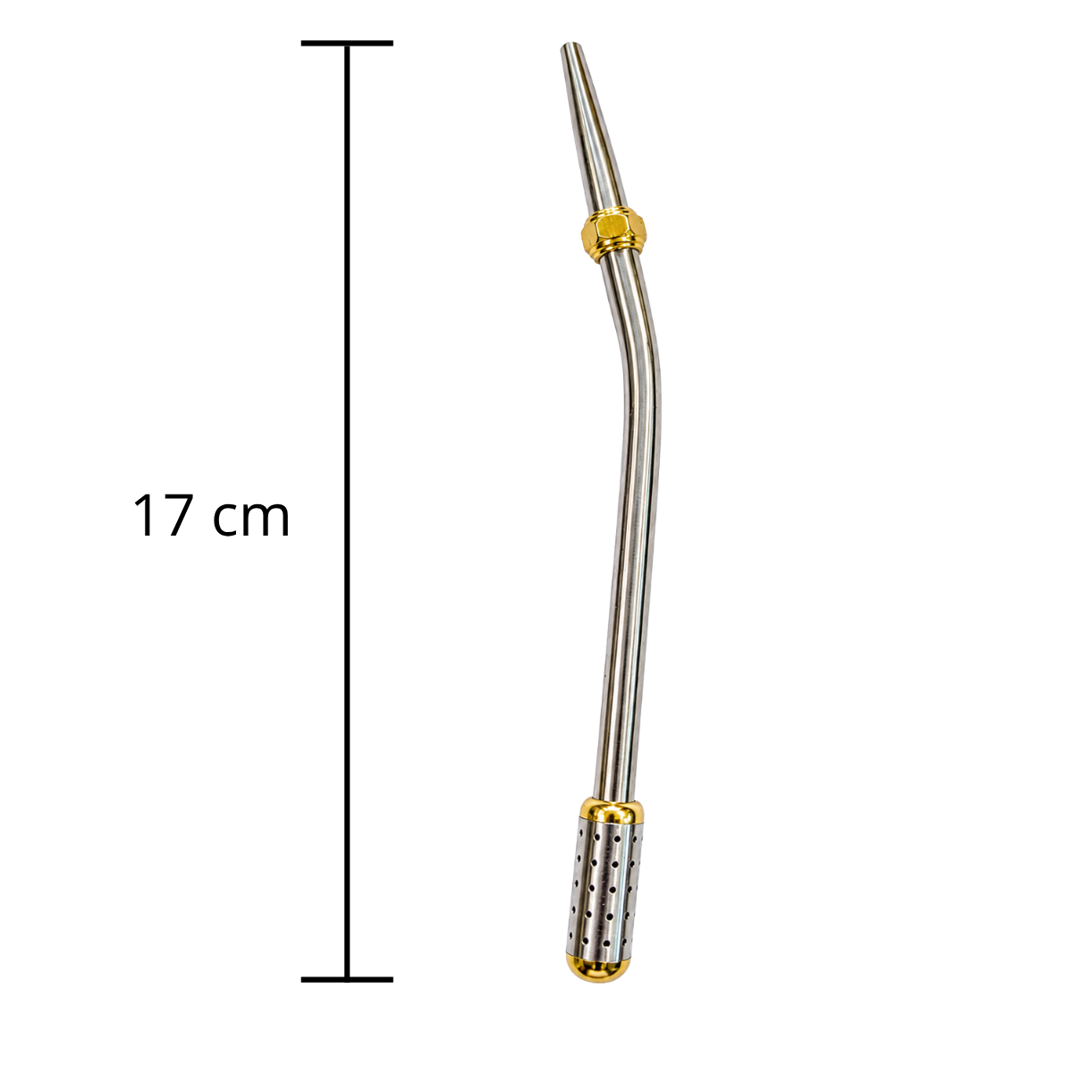 Bombilla con filtro interno acero inox 17cm