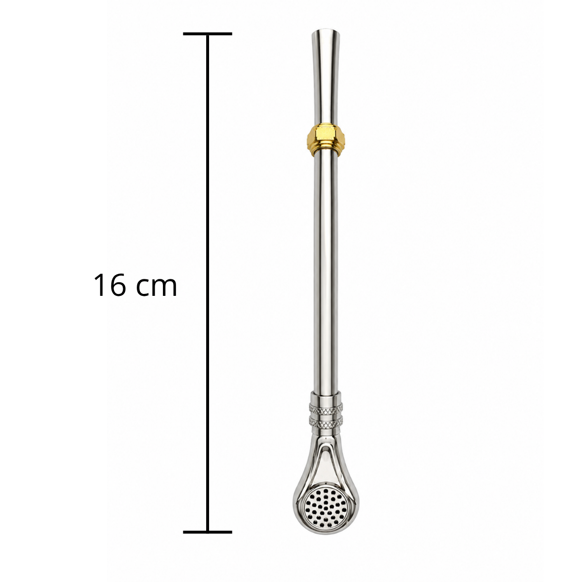 Bombilla Cuchara desmontable a rosca acero inox 16cm