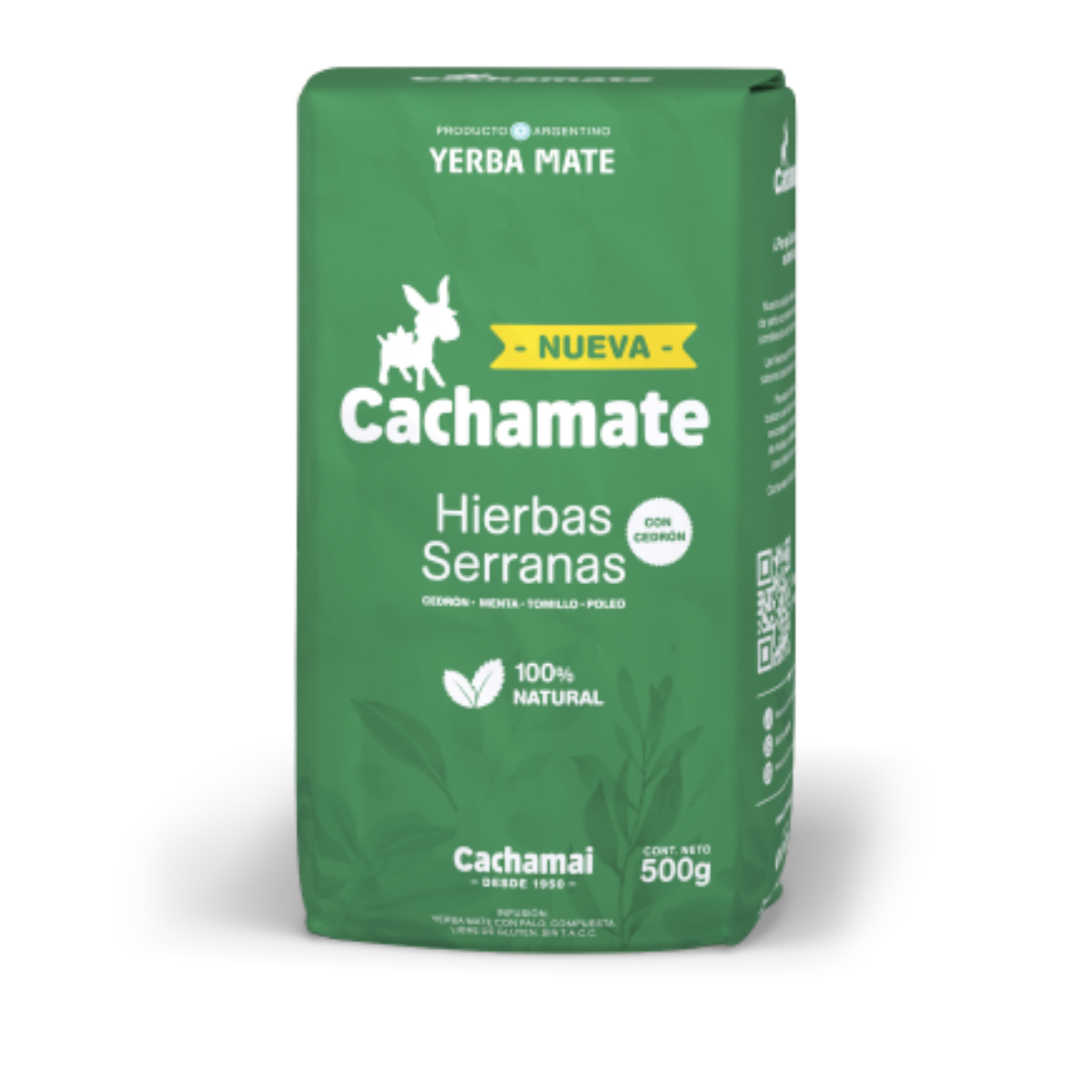 Yerba Mate Cachamate Hierbas Serranas  500g
