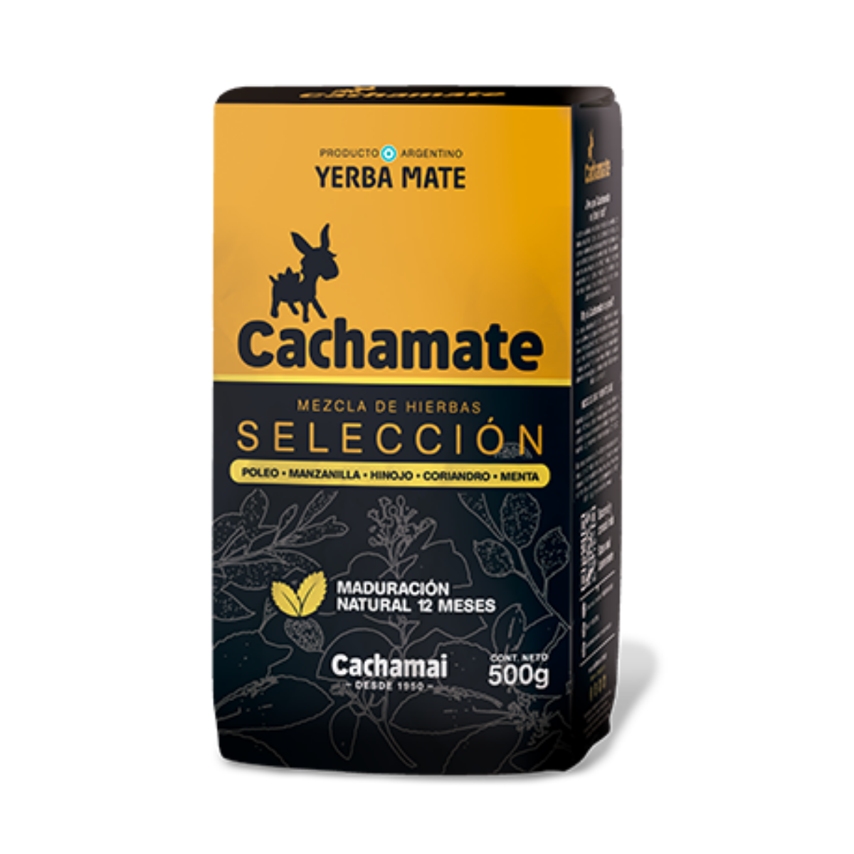 Yerba Mate Cachamate Hierbas Serranas Selección 500g