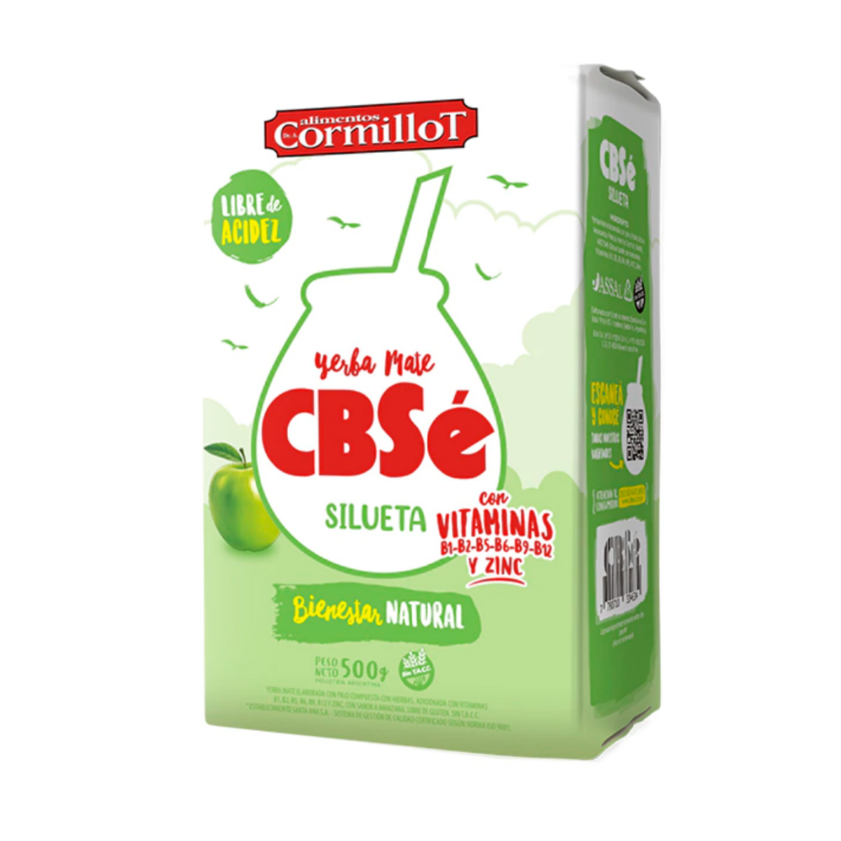 Yerba Mate CBSE Silueta Manzana Verde 500g