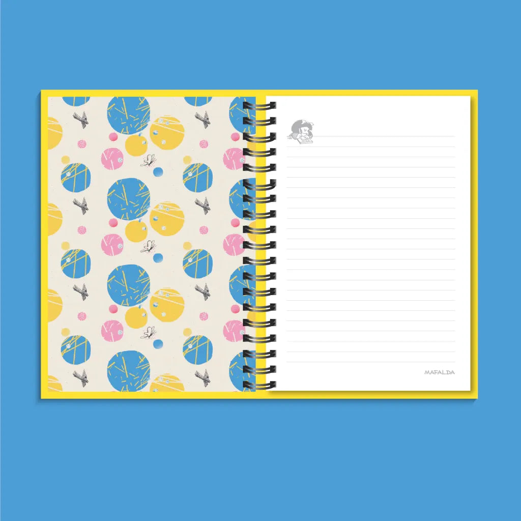 Cuaderno A5 Mafalda flores