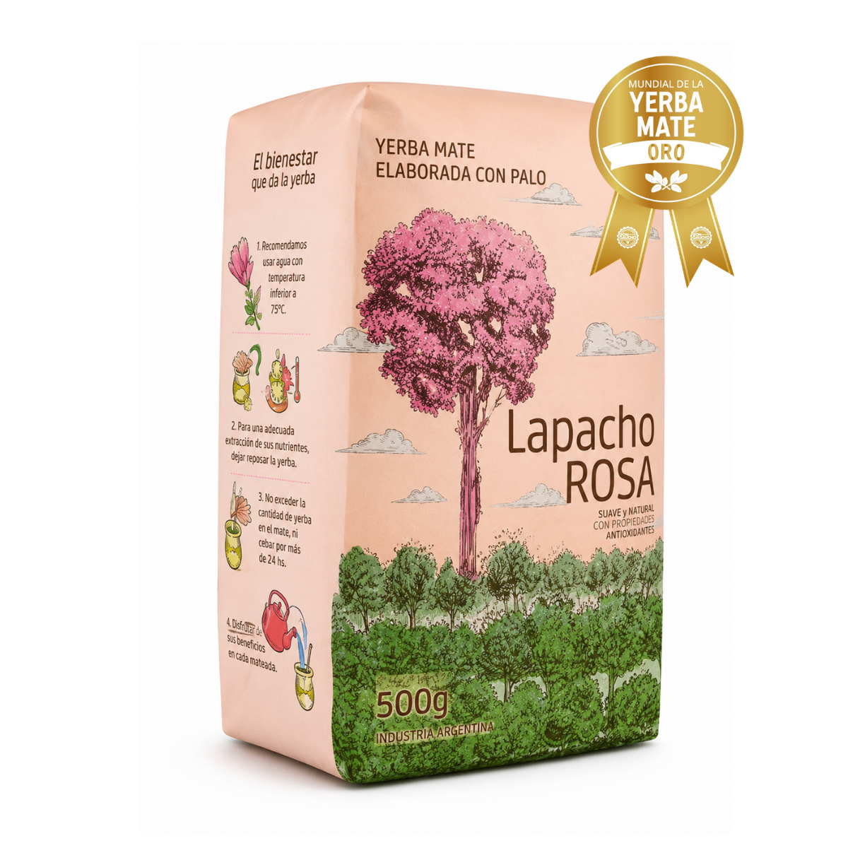 Yerba Mate Lapacho Rosa 500g