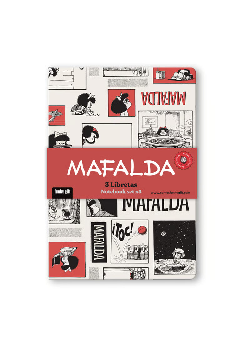 Pack de 3 libretas de Mafalda