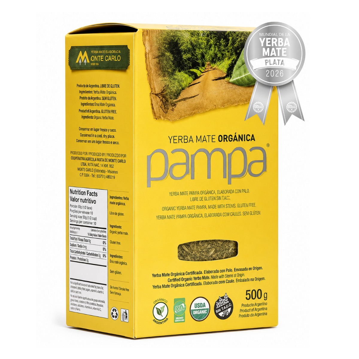 Yerba Mate Pampa Orgánica 500g