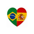 Pegatina Bandera España-Brasil