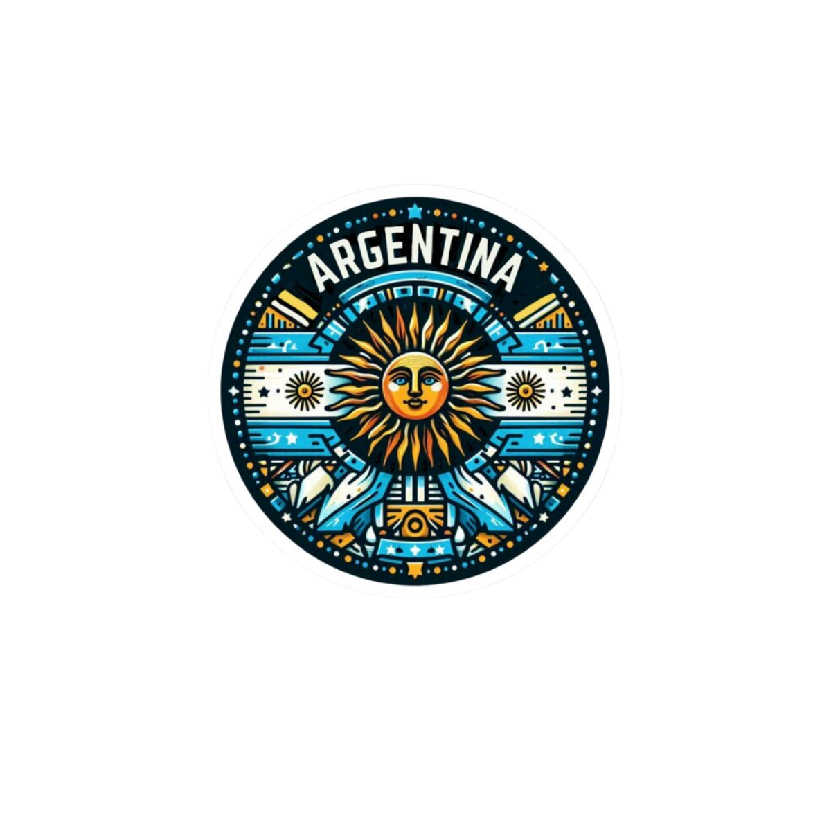 Pegatina sol Argentina con Diseño